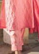 Resham Work Salwar Kameez In Pink Color